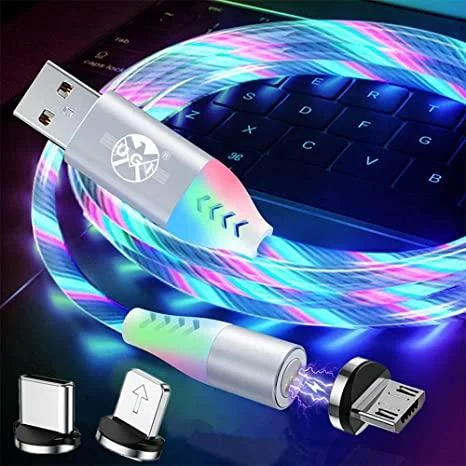 CHARGE CABLES (USB, TYPE C, TRIPLE, 3 IN 1 MAGNETIC LIGHT UP) - Image 4